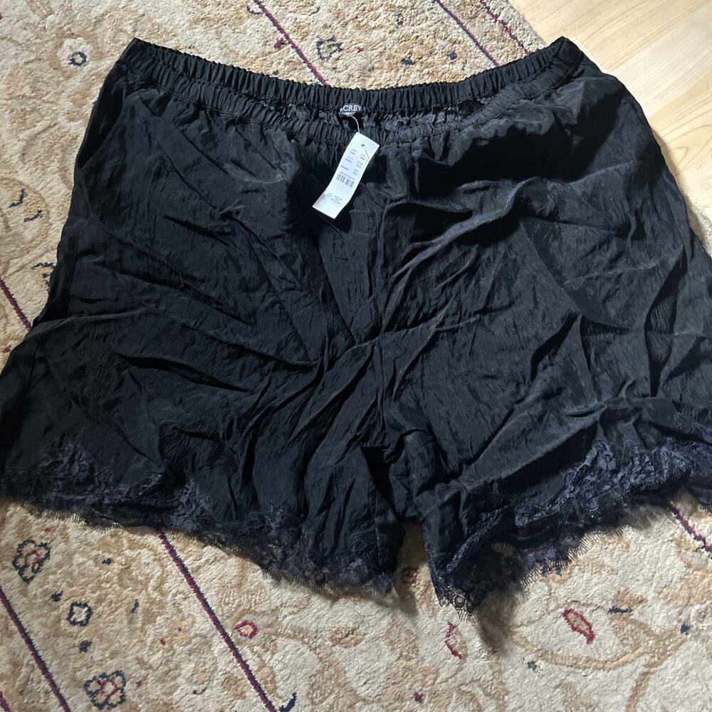 J. Crew 5" Stratus lace-trim short in textured satin Size XXL NWT